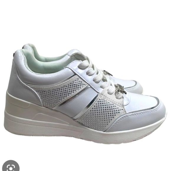 Juicy Couture Shoes - JUICY COUTURE Epoch Wedge trainers Sneakers fashion bling white